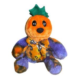 Tony Toy Plush Pumpkin Bear Stuffed Plush Animal Toy Orange Halloween Vintage